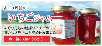 あぐり丹波のいちごジャム あぐり丹波の朝採りイチゴのおいしさをギュッと詰め込みました。→詳しくはクリック！