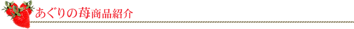 あぐりの苺商品紹介